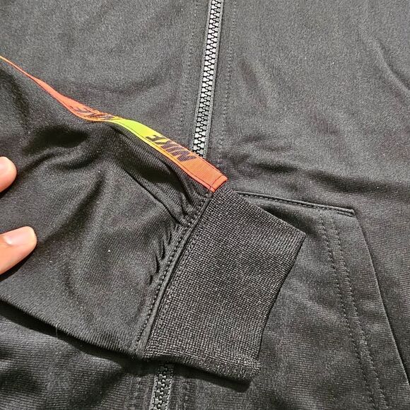 Nike Sportswear Track Jacket Multi Logo Kids Size 7 Black Red Yellow White New - Picture 5 of 9